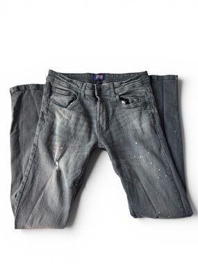 Cavalli Class paint splattered jeans